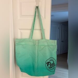 PINK Victoria's Secret Mint Green Tote